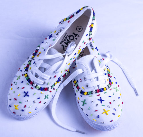 Beaded Shoes - White