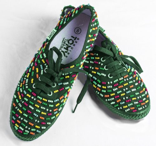 Beaded shoes - Green